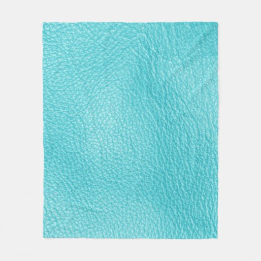 Elegante turquoise lederen textuur fleece deken (Voorkant)
