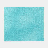Elegante turquoise lederen textuur fleece deken (Voorkant (Horizontaal))