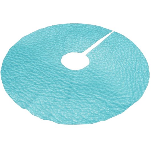 Elegante turquoise lederen textuur kerstboom rok (Gekanteld)