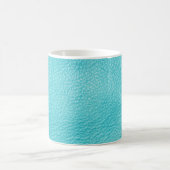 Elegante turquoise lederen textuur koffiemok (Center)
