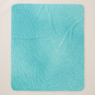 Elegante turquoise lederen textuur sherpa deken