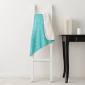 Elegante turquoise lederen textuur sherpa deken (In situ)