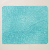 Elegante turquoise lederen textuur sherpa deken (Voorkant (horizontaal))