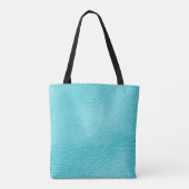 Elegante turquoise lederen textuur tote bag (Achterkant)