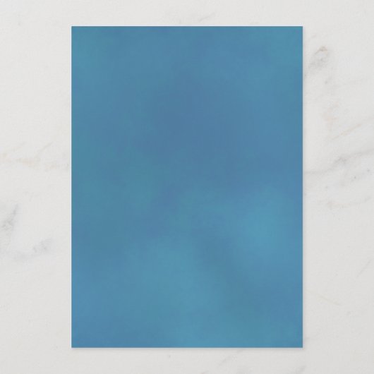 Elegante turquoise of hemelsblauwe roos huwelijksd informatiekaartje (Achterkant)