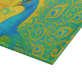 Elegante turquoise pauw vogel decoratief snijplank (Hoek)