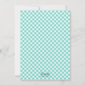 Elegante Turquoise Rozen Bruidsaai Invitatie Kaart (Achterkant)