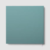 Elegante Turquoise Sterrenconfetti Gastenboek (Achterkant)