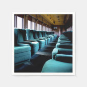 Elegante turquoise stoelen servet (Voorkant)