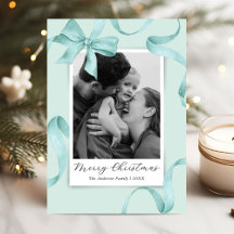 Elegante Turquoise Strikfoto Kerstmis