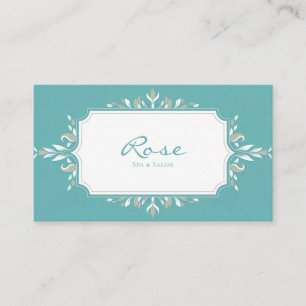 Elegante Turquoise Symmetrische Bloemrijke Sierlij Visitekaartje