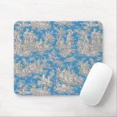 Elegante  turquoise toile de jouy muismat (Met muis)