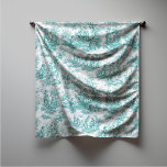 Elegante  turquoise toile de jouy plein sjaal<br><div class="desc">retro turquoise toile de jouy Scarf. Verrijk uw garderobe met de tijdloze elegantie van de design van toile de jouy, geïnspireerd op de prachtige patronen van Franse landschapscènes. Deze verfijnde Toile prints zijn een all time rage op dit moment, prachtige design die natuurlijke schoonheid en charme brengen. Deze modieuze sjaal...</div>