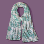 Elegante  turquoise toile de jouy sjaal<br><div class="desc">retro turquoise toile de jouy Scarf. Verbeter uw garderobe met de tijdloze elegantie van design van toile de jouy, geïnspireerd op de prachtige patronen van Franse hete roze scènes. Deze verfijnde Toile prints zijn een all time rage op dit moment, prachtige design die natuurlijke schoonheid en charme brengen. Deze modieuze...</div>