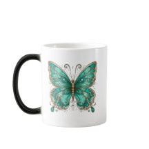 Elegante Turquoise vlinder Morphing