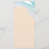 Elegante Turquoise Zee Ontvangst Diner Catering Menu (Achterkant)