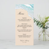 Elegante Turquoise Zee Ontvangst Diner Catering Menu (Staand voorkant)