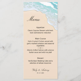 Elegante Turquoise Zee Ontvangst Diner Catering Menu