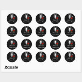 Elegante Tux & Roos Zwart Galadiner Sticker (Vel)