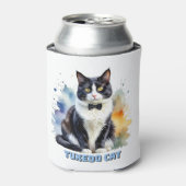 Elegante Tuxedo Kat Blikjeskoeler (Blikje Voorkant)