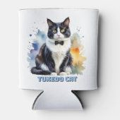 Elegante Tuxedo Kat Blikjeskoeler (Voorkant)