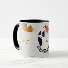 Elegante Tuxedo Kat Celebratie Koffie & Theekop Mok