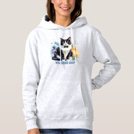 Elegante Tuxedo Kat Hoodie