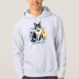 Elegante Tuxedo Kat Hoodie