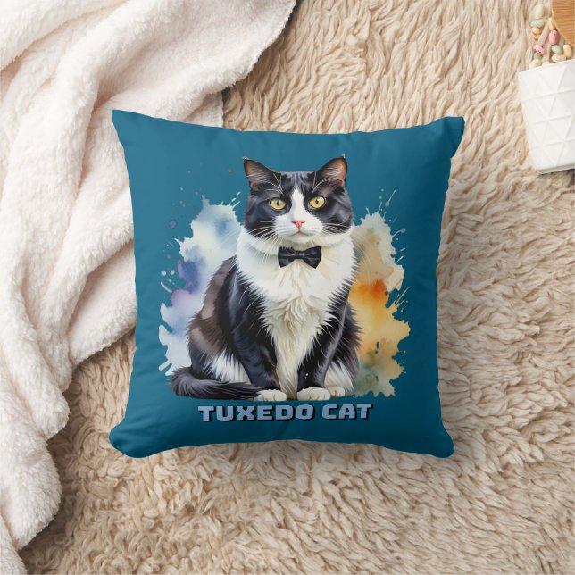 Elegante Tuxedo Kat Kussen (Deken)