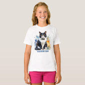 Elegante Tuxedo Kat T-shirt (Voorkant volledig)