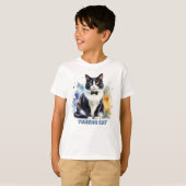 Elegante Tuxedo Kat T-shirt (Voorkant volledig)