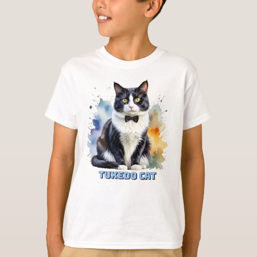 Elegante Tuxedo Kat T-shirt (Voorkant)