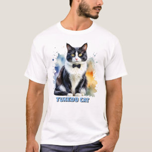 Elegante Tuxedo Kat T-shirt