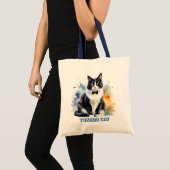 Elegante Tuxedo Kat Tote Bag (Voorkant (product))