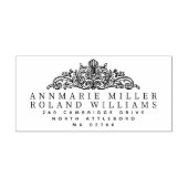 Elegante  Twee Achternamen Retouradres Zelfinktende Stempel (Design)