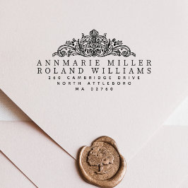 Elegante  Twee Achternamen Retouradres Zelfinktende Stempel