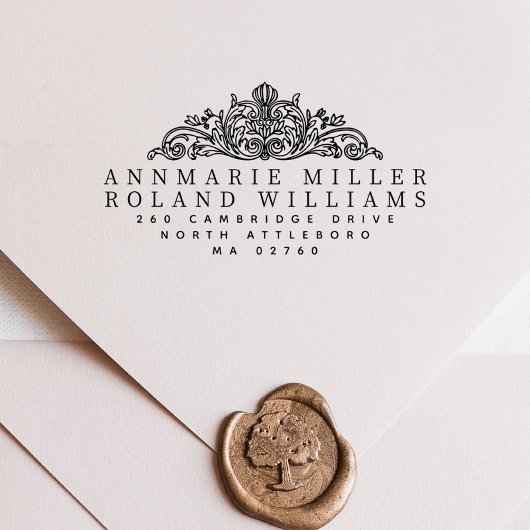 Elegante  Twee Achternamen Retouradres Zelfinktende Stempel