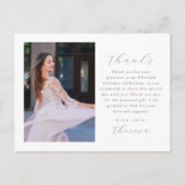 Elegante Twee Foto Quinceanera Bedankt Briefkaart (Voorkant)