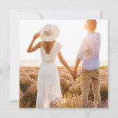 Elegante twee foto's bruiloft Save the Date (Achterkant)