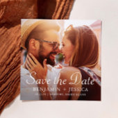 Elegante twee foto's bruiloft Save the Date