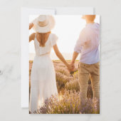 Elegante twee foto's bruiloft Save the Date (Achterkant)