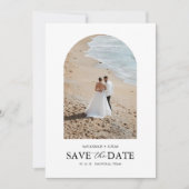 Elegante twee foto's save the date (Voorkant)