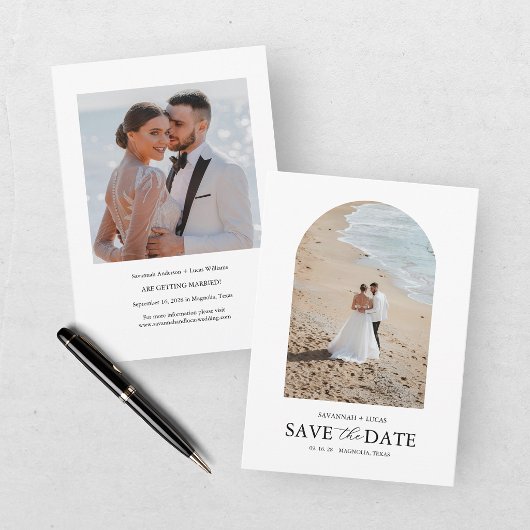 Elegante twee foto's save the date