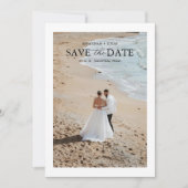 Elegante twee foto's save the date (Voorkant)