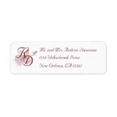 Elegante Twee Harten Katholieke Bruiloft Etiket (Voorkant)