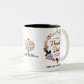 Elegante tweekleurige 11 oz Mok (Voorkant rechts)