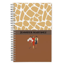 Elegante tweekleurige gepersonaliseerde spiraalnot