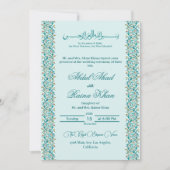 Elegante tweekleurige islamitische Arabische Nikka Kaart (Voorkant)