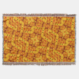 Elegante Tweekleurige Rood Goud Monsella Tulp Deken