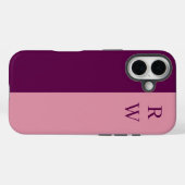 Elegante Tweekleurige Roze Case-Mate iPhone Case (Achterkant (horizontaal))